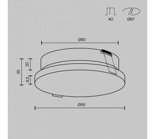 Встраиваемый светильник Maytoni Pauline DL067-GX53-W