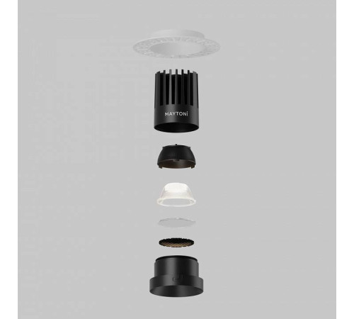 Встраиваемый светильник Maytoni Dip DL121-15W-4K-TRS-B