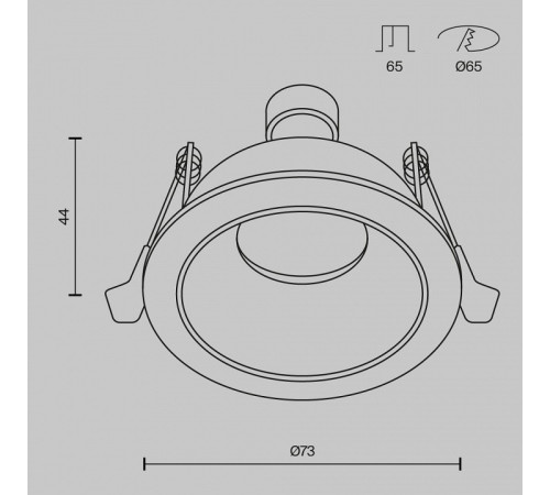 Встраиваемый светильник Maytoni DL126-GU10-B