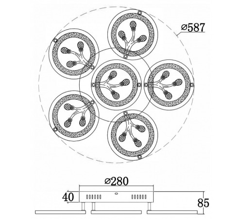 Потолочная люстра Freya Bodge FR10017CL-L92W