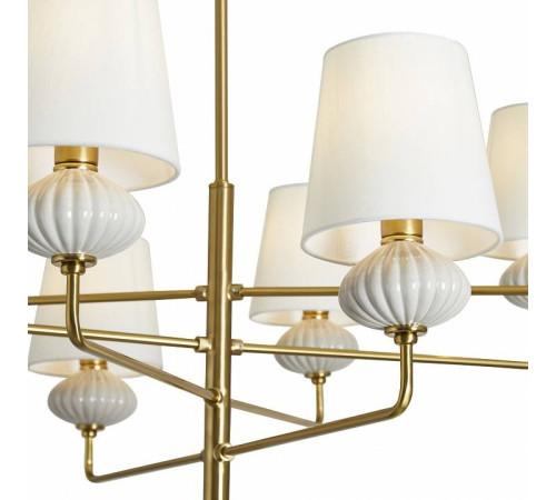 Люстра на штанге Freya Ceramics FR2029PL-08BS