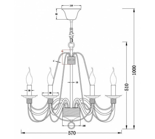 Подвесная люстра Freya Velia FR2046-PL-06-BR