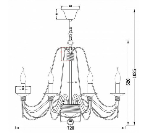 Подвесная люстра Freya Velia FR2046-PL-08-BR