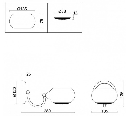 Бра Freya Astrid FR5072WL-01WG