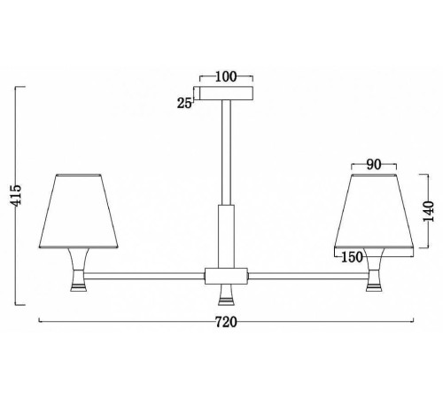 Люстра на штанге Freya Perfetto FR5098PL-05BBS