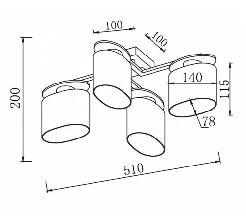 Потолочная люстра Freya Bice FR5101-CL-04-CN