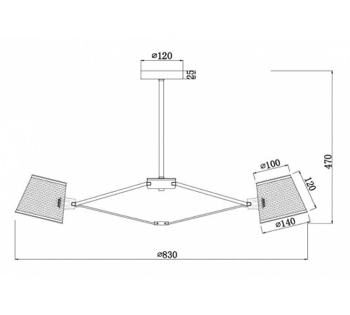 Люстра на штанге Freya Gino FR5108PL-08CH