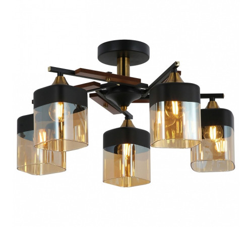 Люстра на штанге Freya Glitz 5 ламп FR5154PL-05B