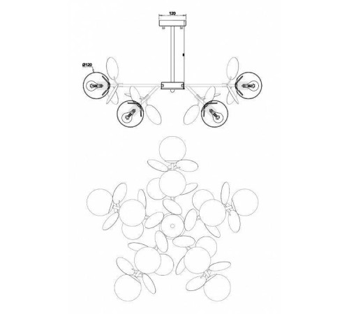 Люстра на штанге Freya Satellite FR5165PL-10S