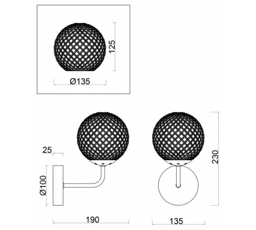 Бра Freya Navel FR8016WL-01BBS