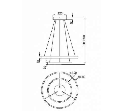 Подвесной светильник Maytoni Rim MOD058PL-L55BSK