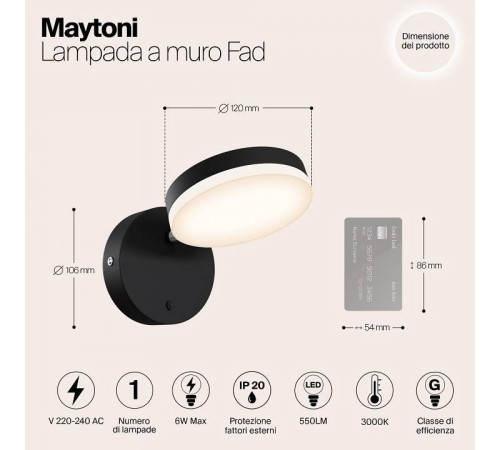 Бра Maytoni Fad MOD070WL-L8B3K