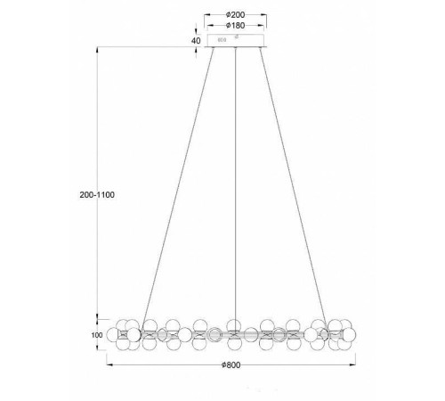 Подвесная люстра Maytoni Tessara MOD081PL-L60G3K