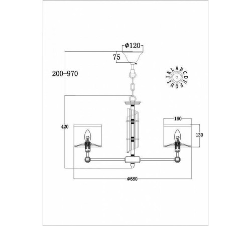 Подвесная люстра Maytoni Alloro MOD088PL-06BS