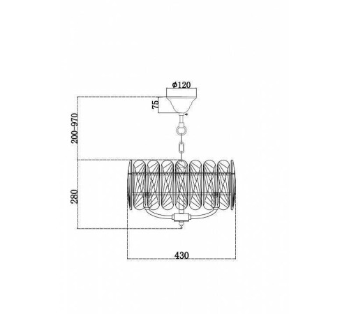 Подвесной светильник Maytoni Suite MOD122PL-05BS