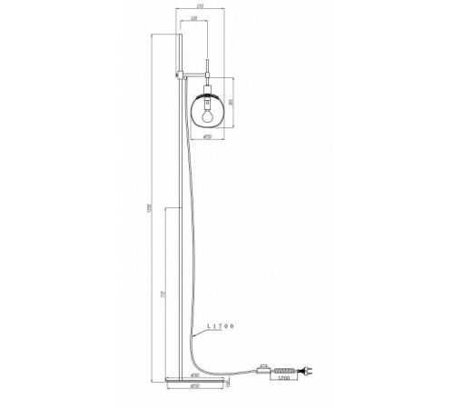 Торшер Maytoni Erich MOD221-FL-01-G