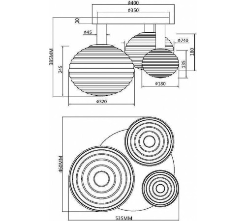 Потолочная люстра Maytoni Halo MOD268CL-03B