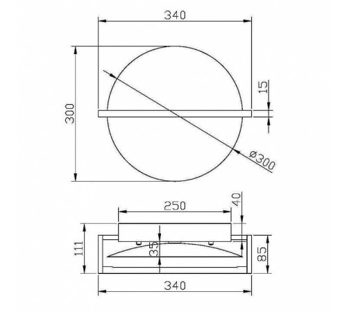 Настенный светильник Maytoni Mira 14 Вт 3000 К MOD279WL-L14B3K