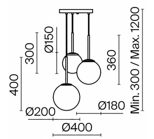 Подвесной светильник Maytoni Basic form MOD321PL-03W