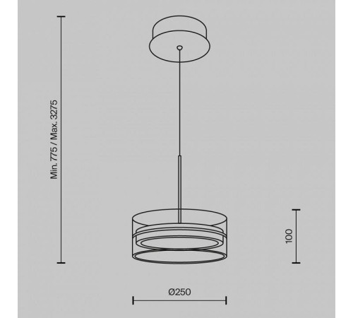 Подвесной светильник Maytoni Dress code MOD348PL-L18BBS3K