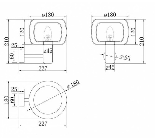 Бра Maytoni Vision MOD411WL-01G