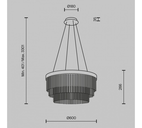 Подвесной светильник Maytoni Trove MOD486PL-L38BSK