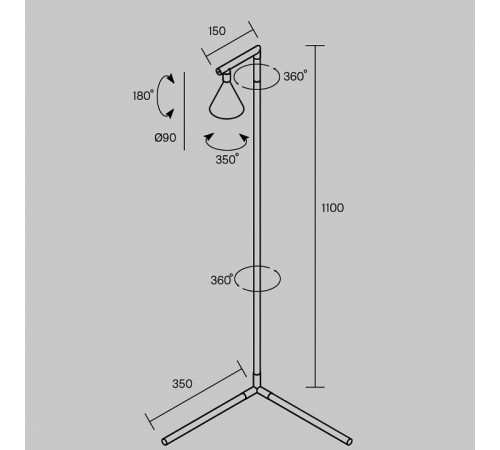 Торшер Maytoni Stripe MOD489FL-L20B3K