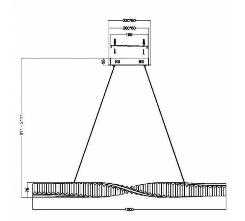 Подвесной светильник Maytoni Krone 28 Вт 3000 К P097PL-L28BS3K