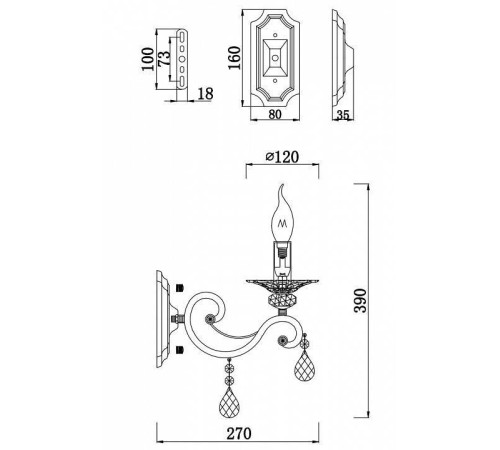 Бра Maytoni Grace RC247-WL-01-R