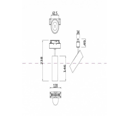 Светильник на штанге Maytoni Focus LED TR019-2-15W4K-B