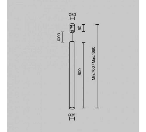Подвесной светильник Maytoni Focus Led TR156-1-5W3K-B