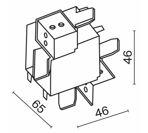 Соединитель угловой внутренний для треков встраиваемых Maytoni Accessories for tracks Radity TRA084CT-12W