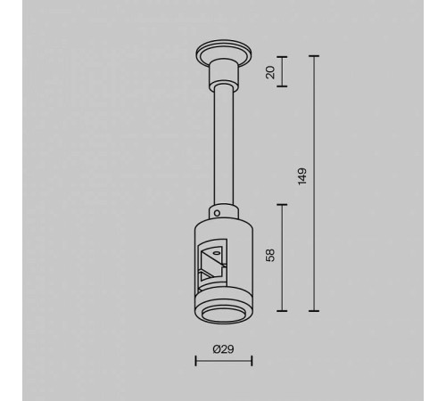 Основание на штанге Maytoni Accessories for tracks Flarity TRA155CW-SL1-B