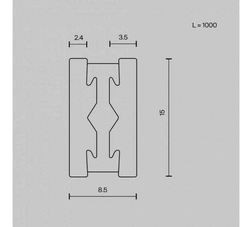 Трек накладной Maytoni Busbar trunkings Flarity TRX154-111B