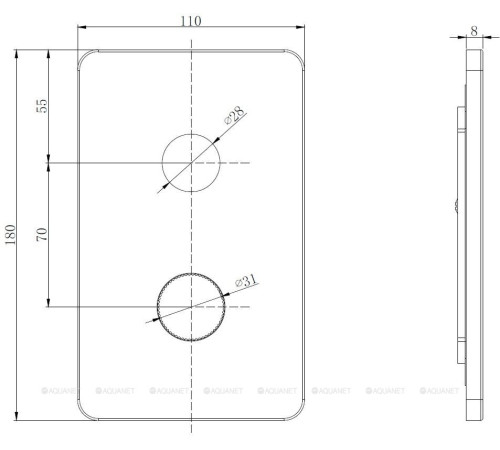 Накладка для термостата Allen Brau Priority 4.0 на 1 ход графит брашированный 5.3U1XX-MG