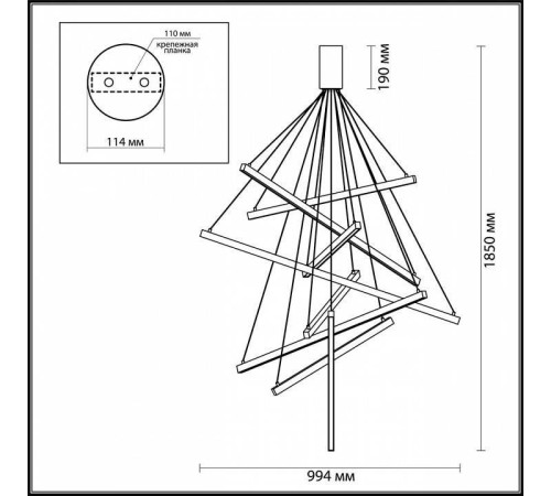 Подвесной светильник Odeon Light Cometa 3860/96B