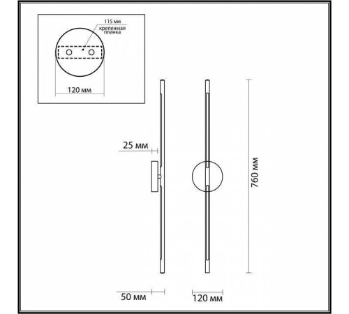 Бра Odeon Light Fuerte 4323/12WL