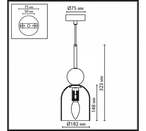 Подвесной светильник Odeon Light MIDCENT 4361/1B