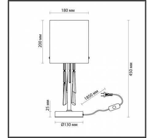 Настольная лампа декоративная Odeon Light Nicole 4886/1T