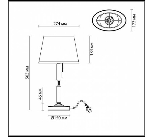 Настольная лампа декоративная Odeon Light London 4894/1T