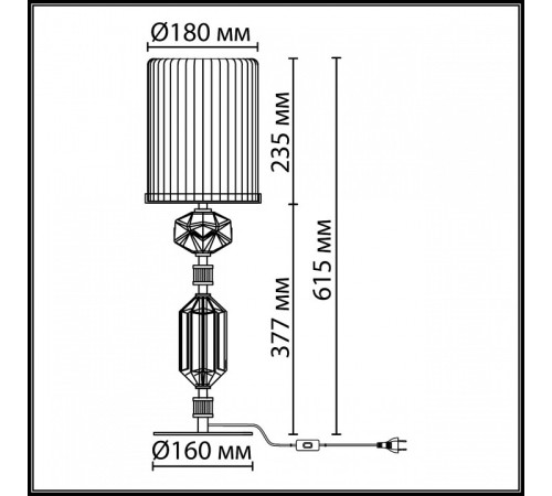 Настольная лампа декоративная Odeon Light Terra 5414/1T