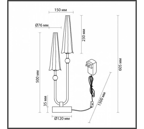 Настольная лампа Odeon Light Fungo 5429/10TL