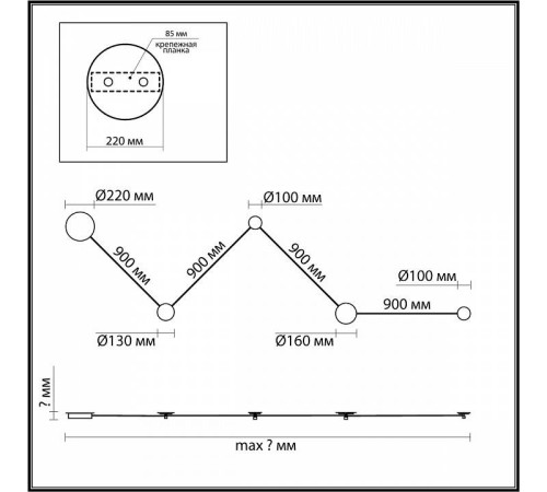 Накладной светильник Odeon Light Hightech 6625/25WL