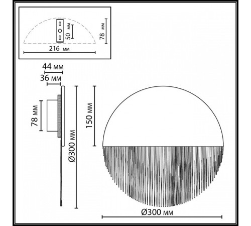 Накладной светильник Odeon Light CORK 7073/8WL