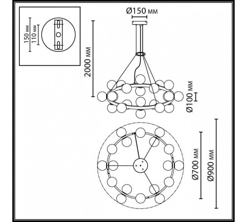 Подвесная люстра Odeon Light MIDCENT 7109/24