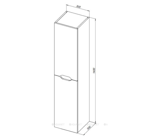 Шкаф-пенал Aquanet Практика 30 белый матовый 00330461