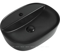 Раковина накладная керамическая Aquanet Lake 2 500х380х120 мм черный матовый LAKE-2-MB