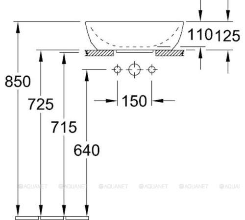 Раковина накладная Villeroy & Boch Artis 430x430x130 мм 41794301