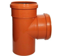 Тройник Sinikon НПВХ D 110 x 110 x 87° для наружной канализации 21300.R.B