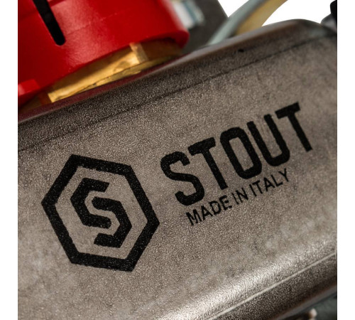 Коллекторная группа из нержавеющей стали с расходомерами STOUT 11 выходов SMS 0917 000011